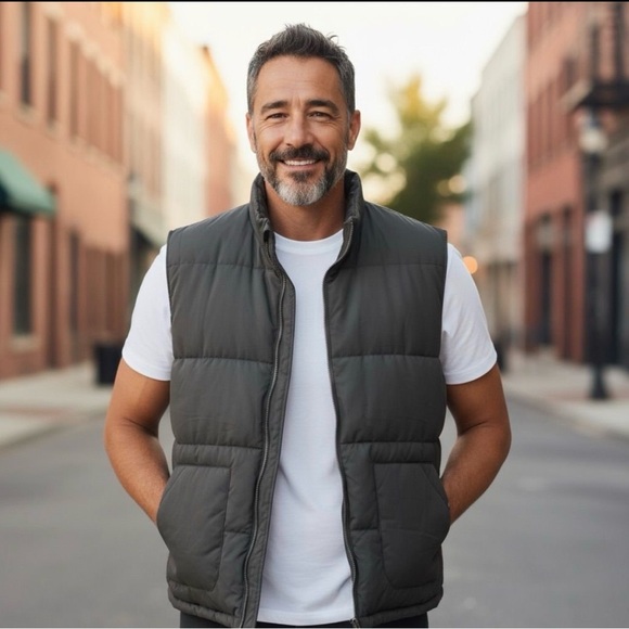 The Foundry Other - The Foundry Men's Charcoal Puffer Vest 4XLT Big & Tall Winter Quilted